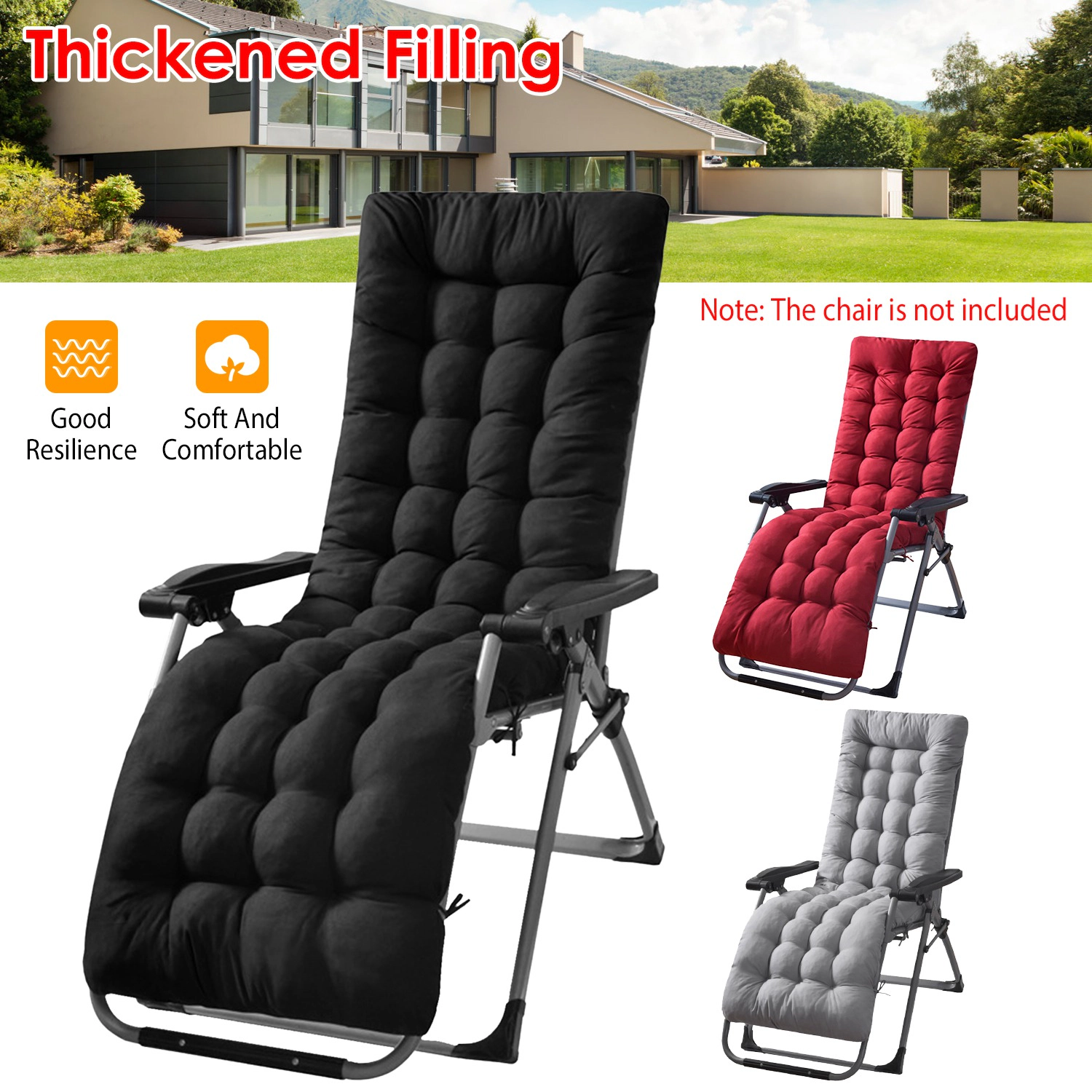 GBruno Polyester Chaise Lounger Cushion