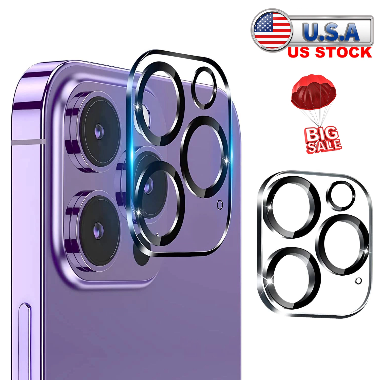 GBruno 9H Tempered Glass Screen Protector and Camera Lens Set, 2 + Pack