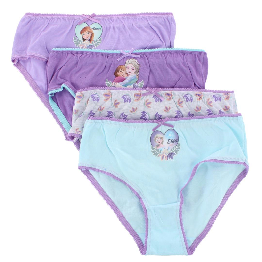 Textiel Trade Girl's Frozen Assorted Briefs (4-Pack)