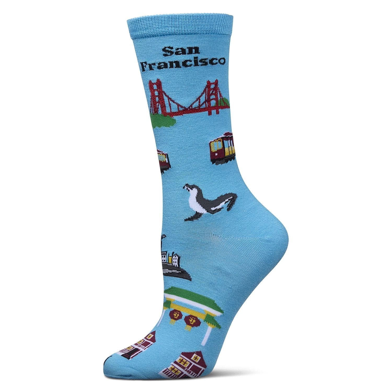 MeMoi Women's San Francisco Rayon From Bamboo Crew Socks
