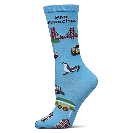 MeMoi Women's San Francisco Rayon From Bamboo Crew Socks
