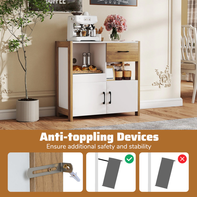 Hivvago Kitchen Storage Cabinet With Drawer Pull-Out Shelf And 2 Doors