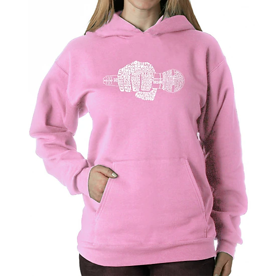 LA Pop Art 90's Rappers - Women's Word Art Hooded Sweatshirt