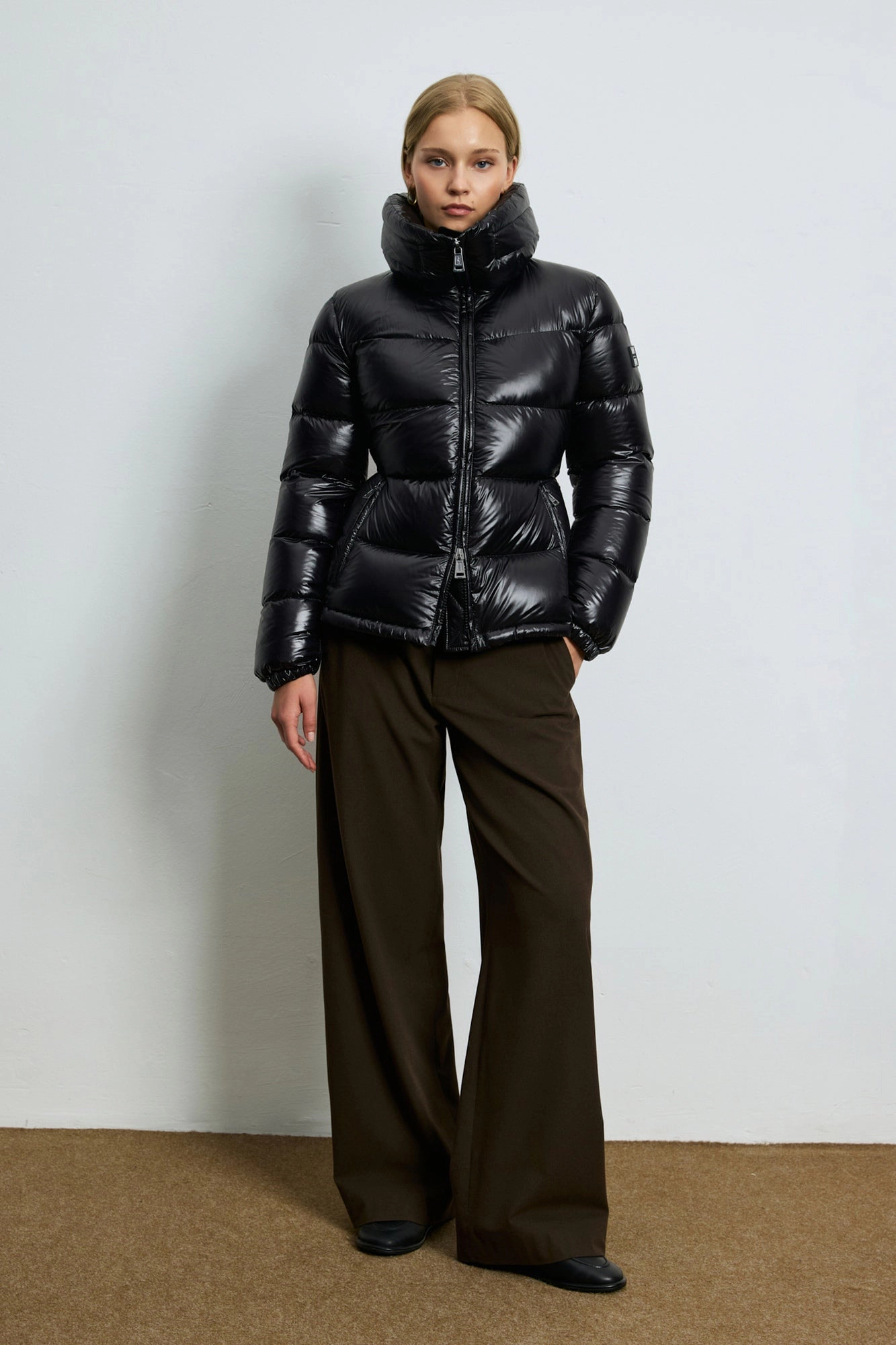 Lufian Women's Shiny Goose Down Puffer Jacket