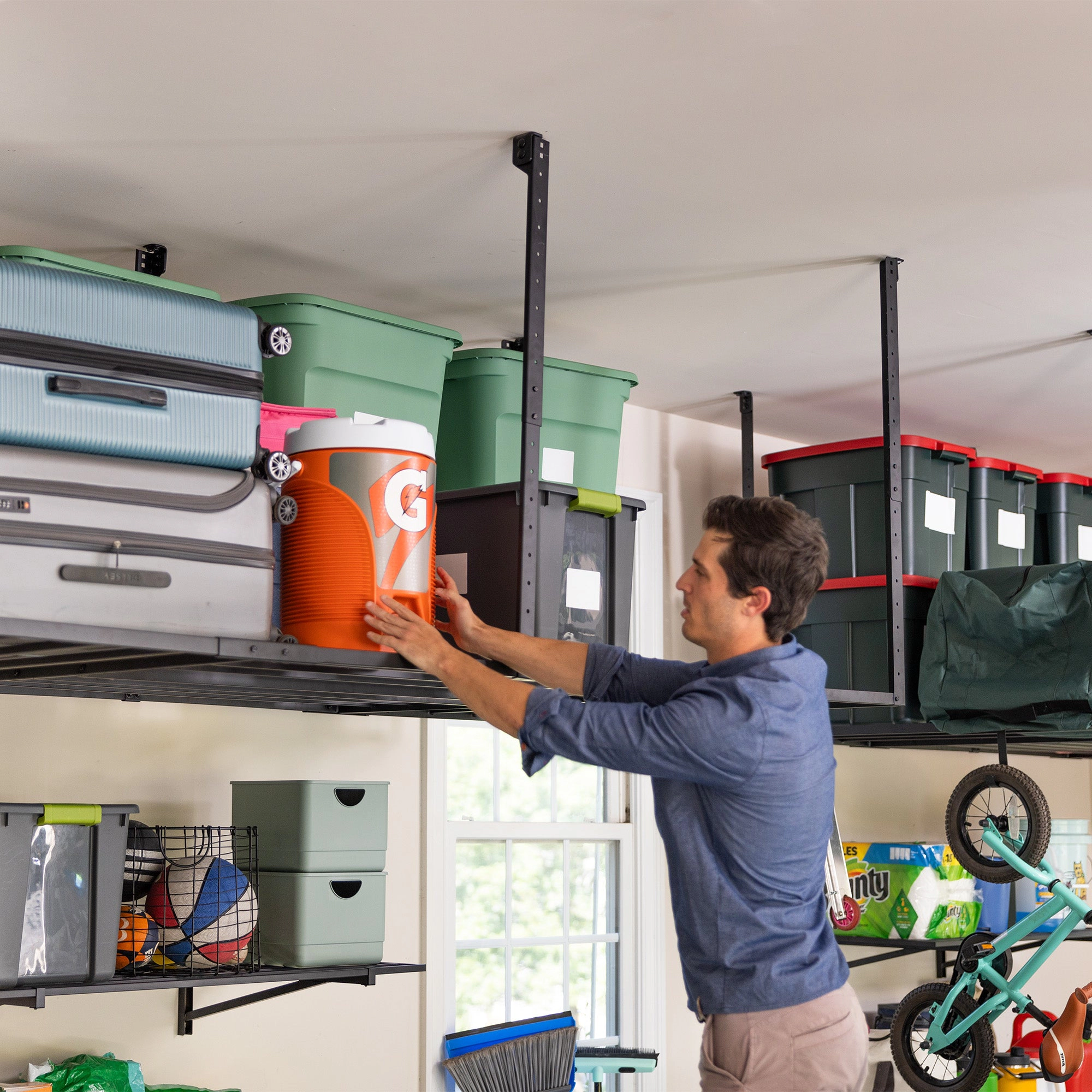 StoreYour 4' x 8' Faber Overhead Garage Shelving, Holds 700 lbs