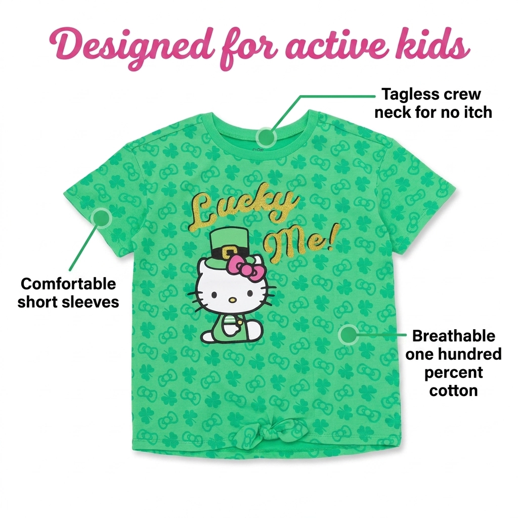 Hello Kitty Girls' Short Sleeve T-Shirt