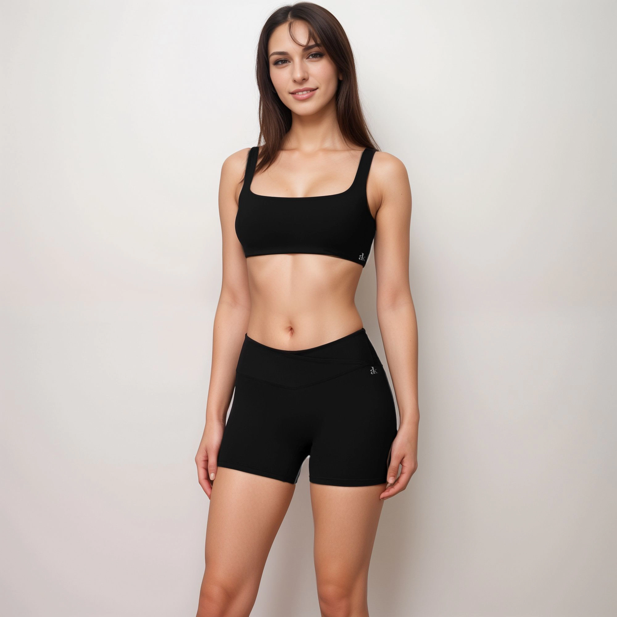 Anna-Kaci Women's High-Waist V-Cut Active Shorts with Seamless Stretch Compression Fit and Contoured Silhouette