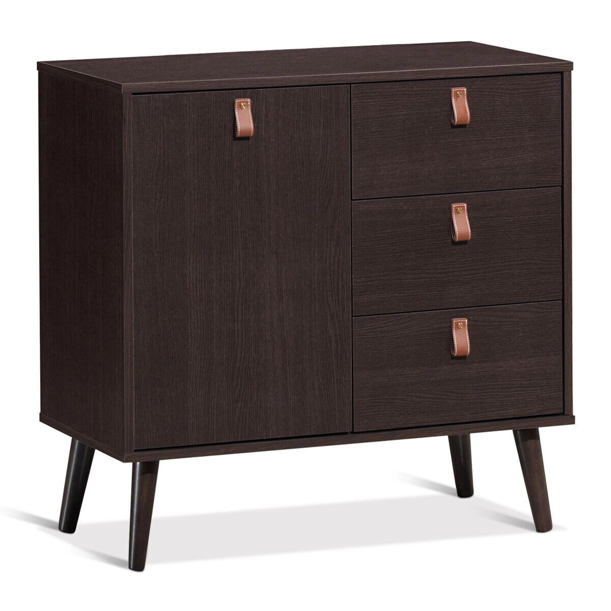 SlickBlue 3-Drawer Wood Storage Cabinet with Adjustable Shelf