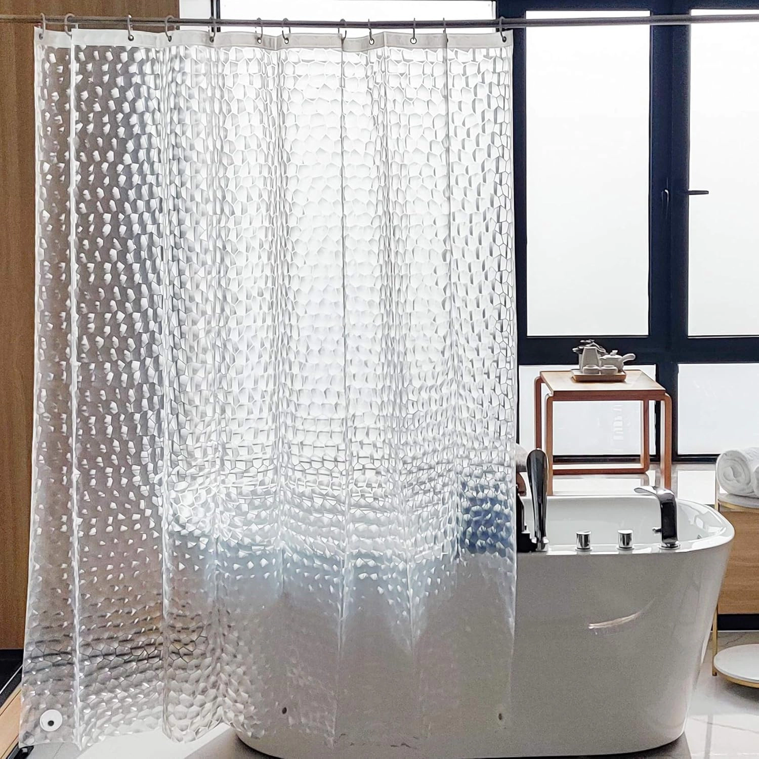 NTBAY EVA Shower Curtain Liner 71 x 71 inch