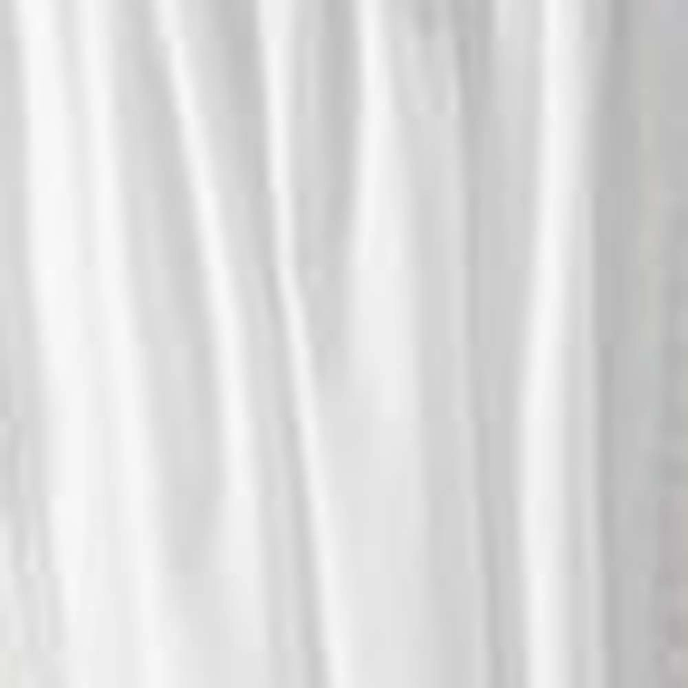 Ellis Intricate Brush Fringe Sewn on Inside Edge and Bottom 1.5" Rod Pocket Tailored Pair 80"x84" W/Ties White