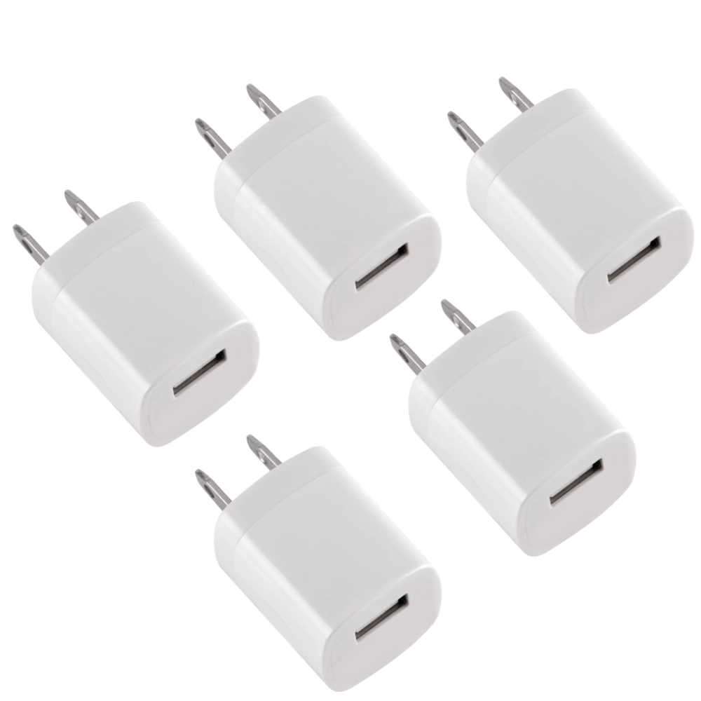 Qixxronics 5-Pack USB Charger Cube, Wall Charger for iPhone 11 Pro Max/X/8/7, iPad, Samsung Phones, USB Wall Charger