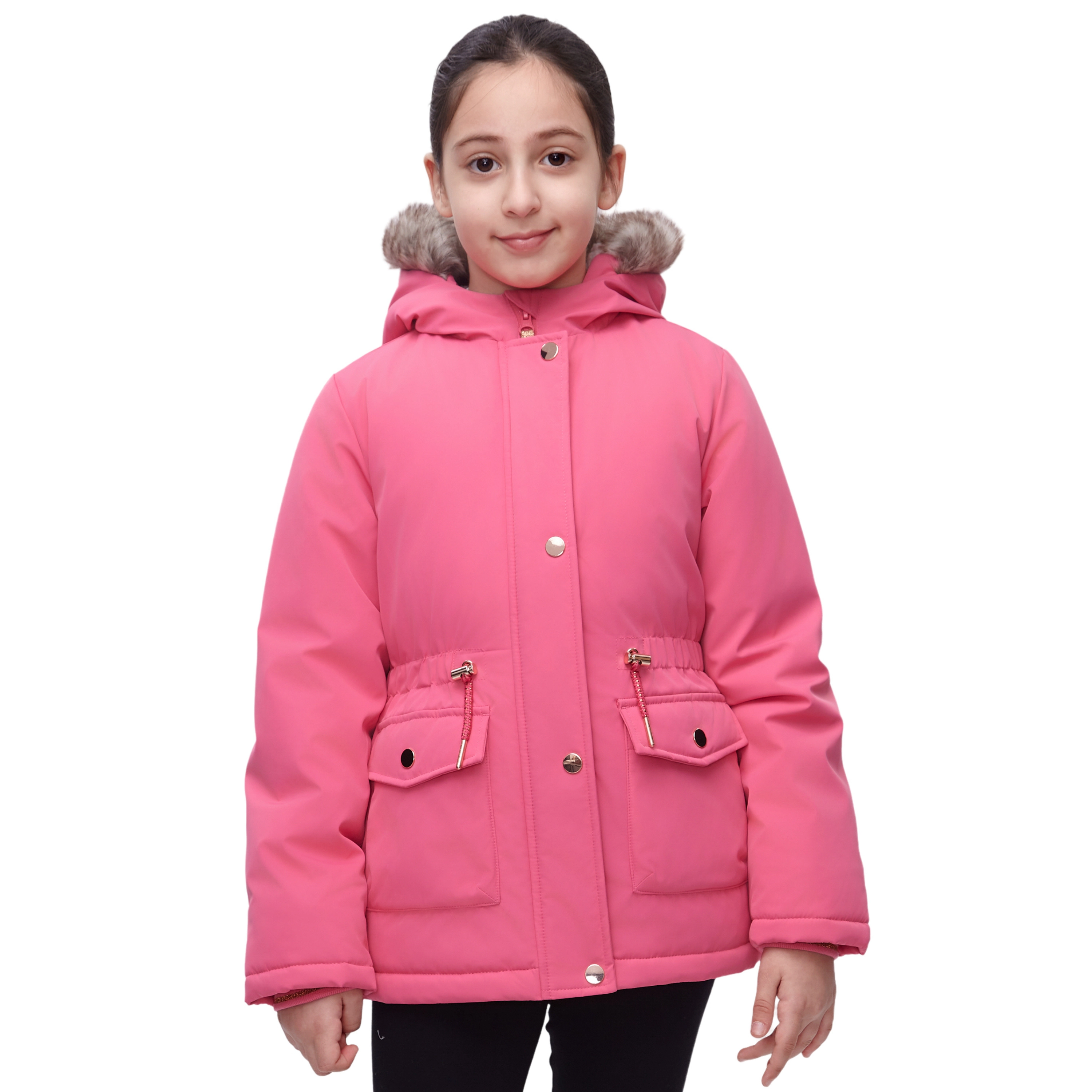 Rokka&Rolla Little & Big Kid Girls Mid-Length Fleece Lined Parka