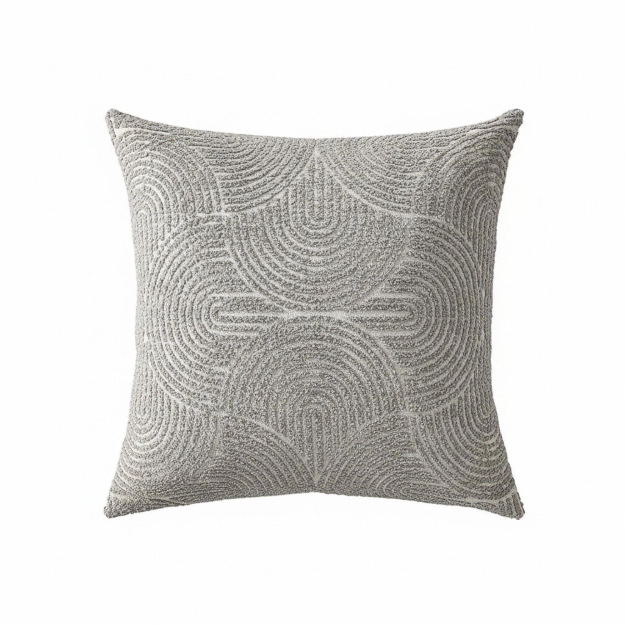 Alilang Unisex Textured Geometric Decorative Throw Pillow Cover Soft Woven Square Cushion with Hidden Zipper 17.7x