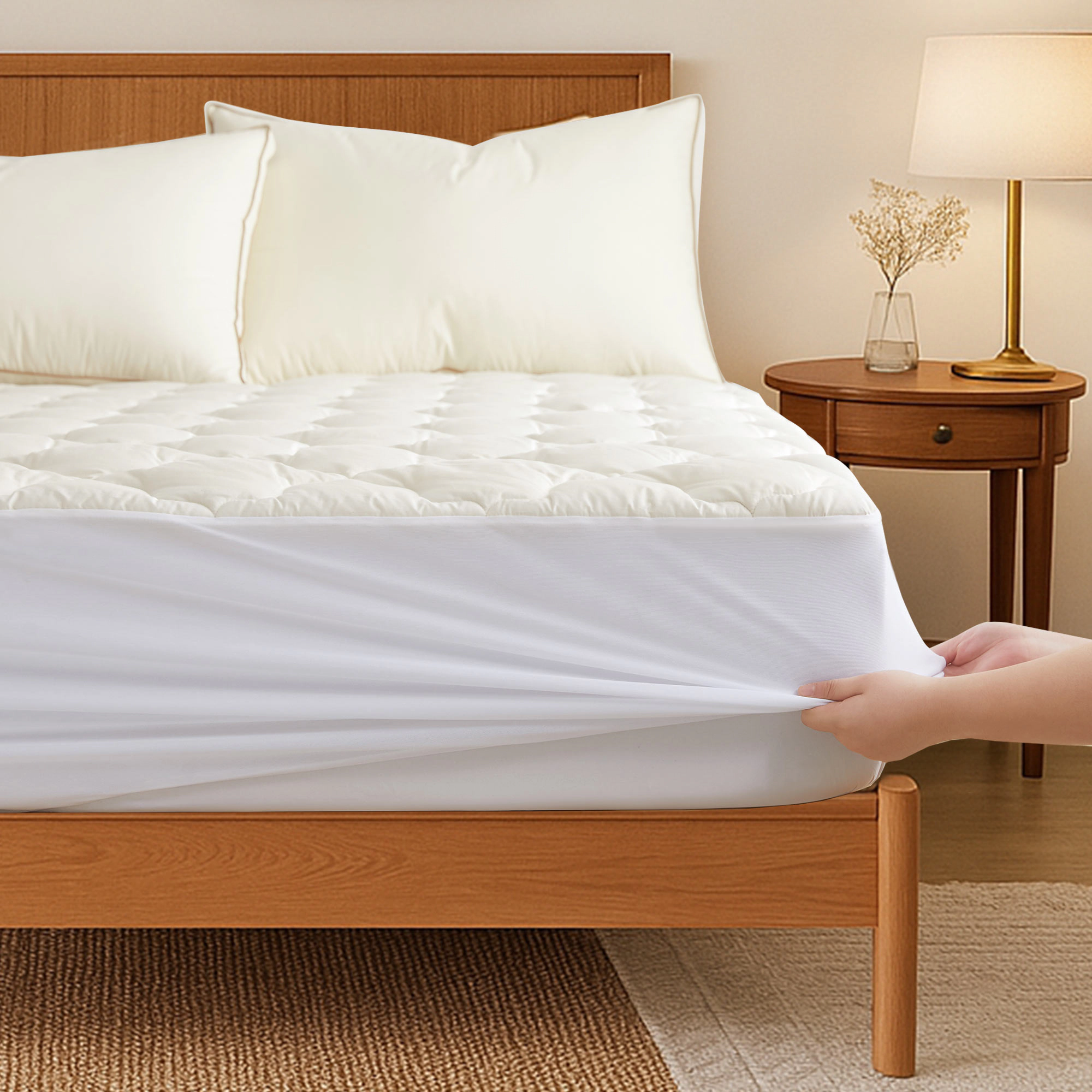 Unikome 100% Organic Cotton Mattress Pad – Soft, Breathable & Protective