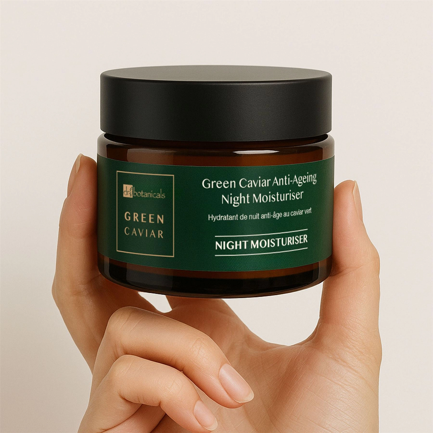 Dr Botanicals Green Caviar & Argan Oil Anti-Ageing Night Cream 50ml - Hydrating Anti-Wrinkle Treatment