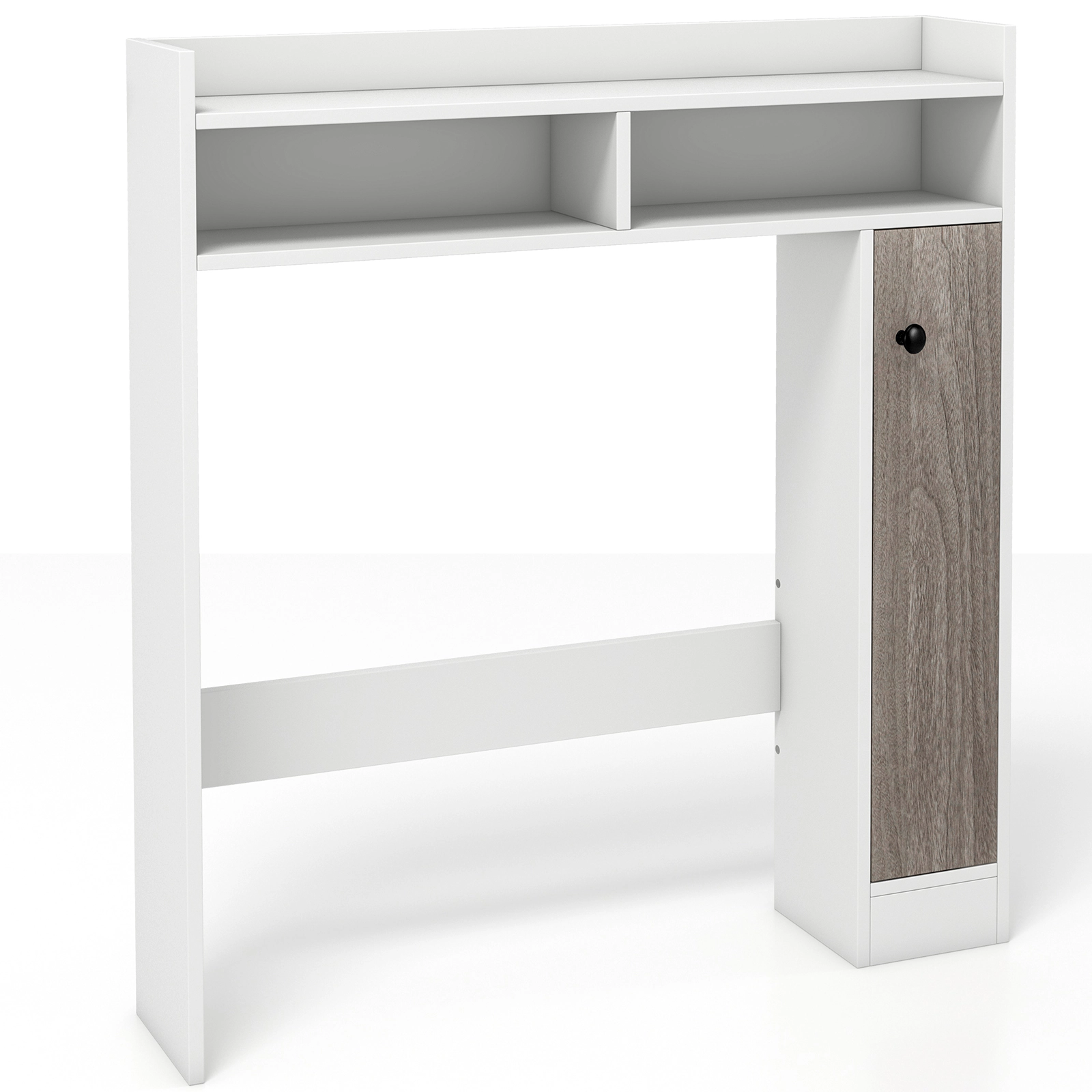 SUGIFT 100-lb Capacity Over the Toilet Storage Organizer with 2 Adjustable Shelves and 3-Position Bar