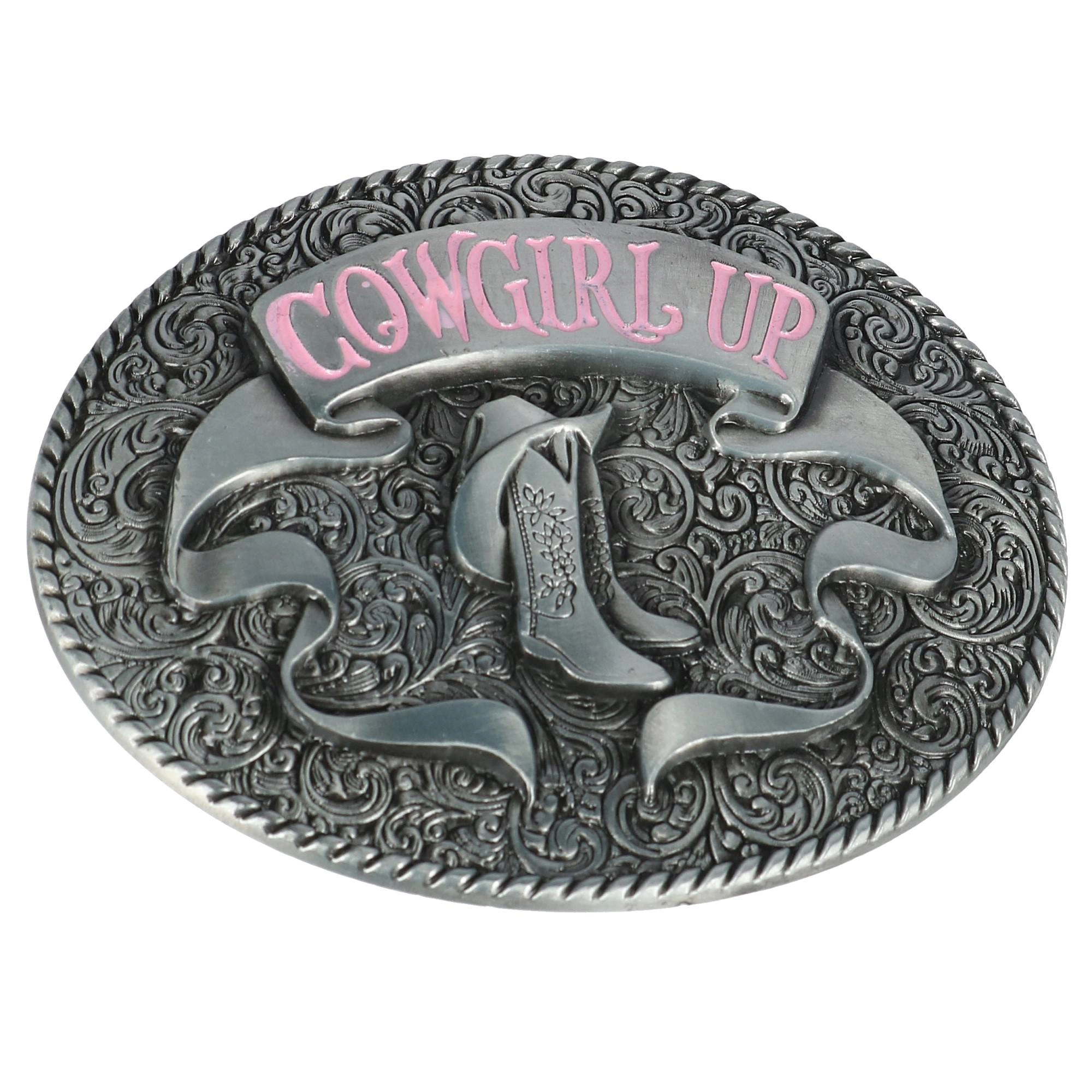 CTM Cowgirl Up Belt Buckle with Boots