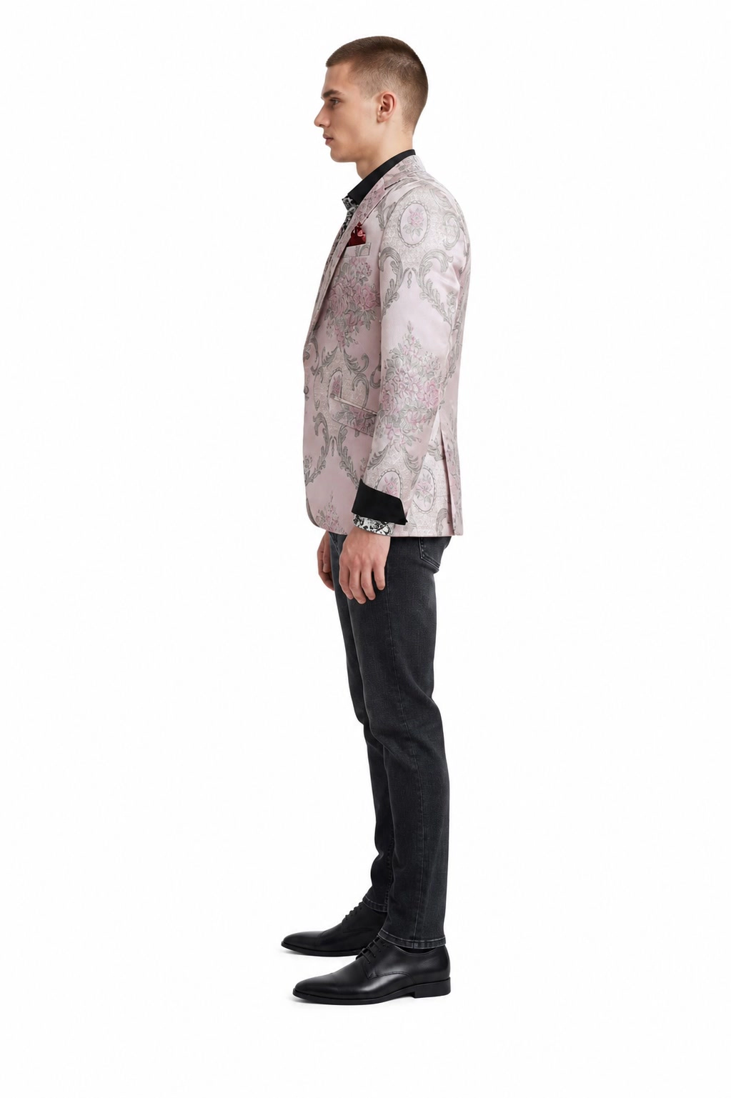 Elie Balleh Men's Slim Fit Floral Sports Coat Jacket