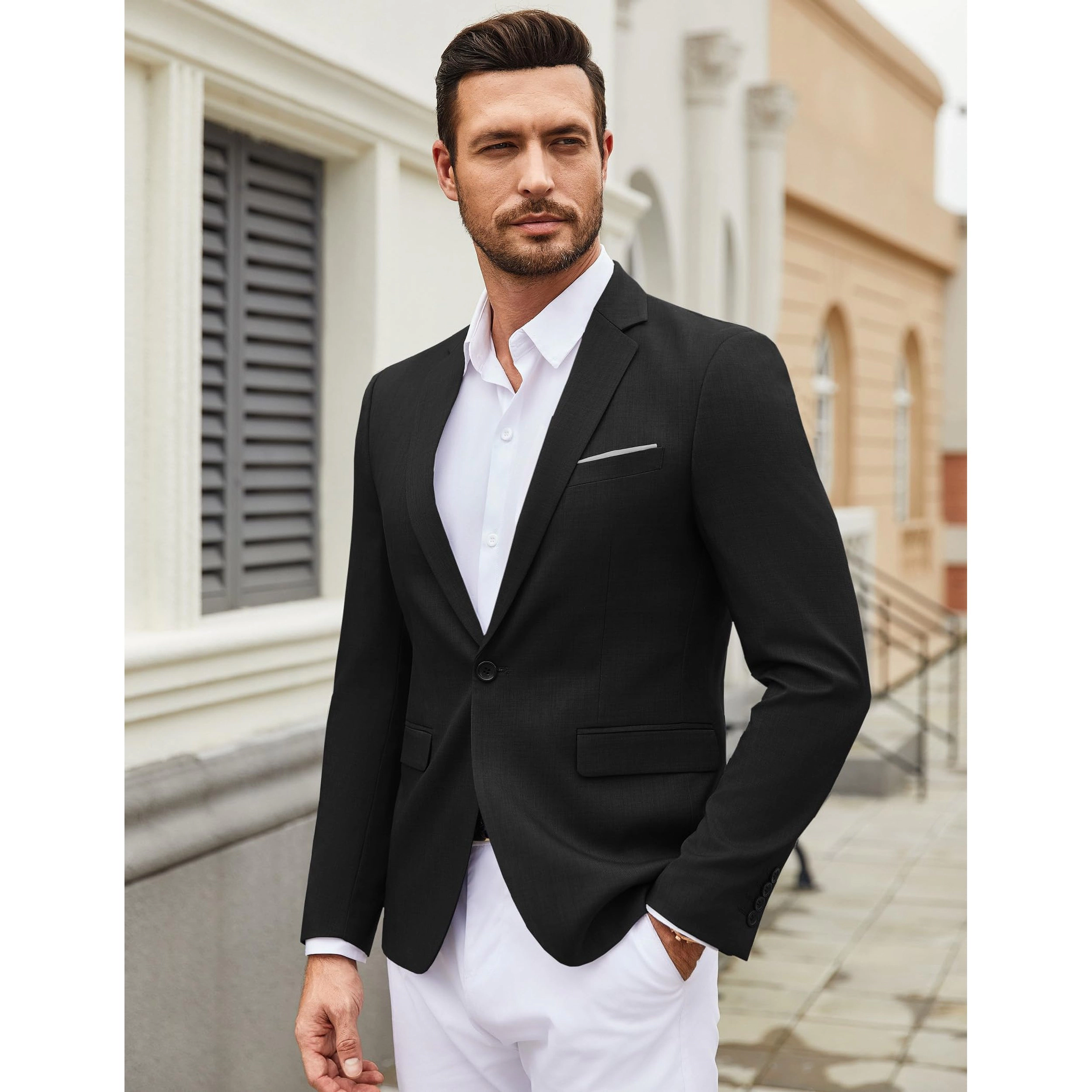 COOFANDY Men's Slim Fit Notch Lapel Casual Blazer Sport Coat Suit Jacket