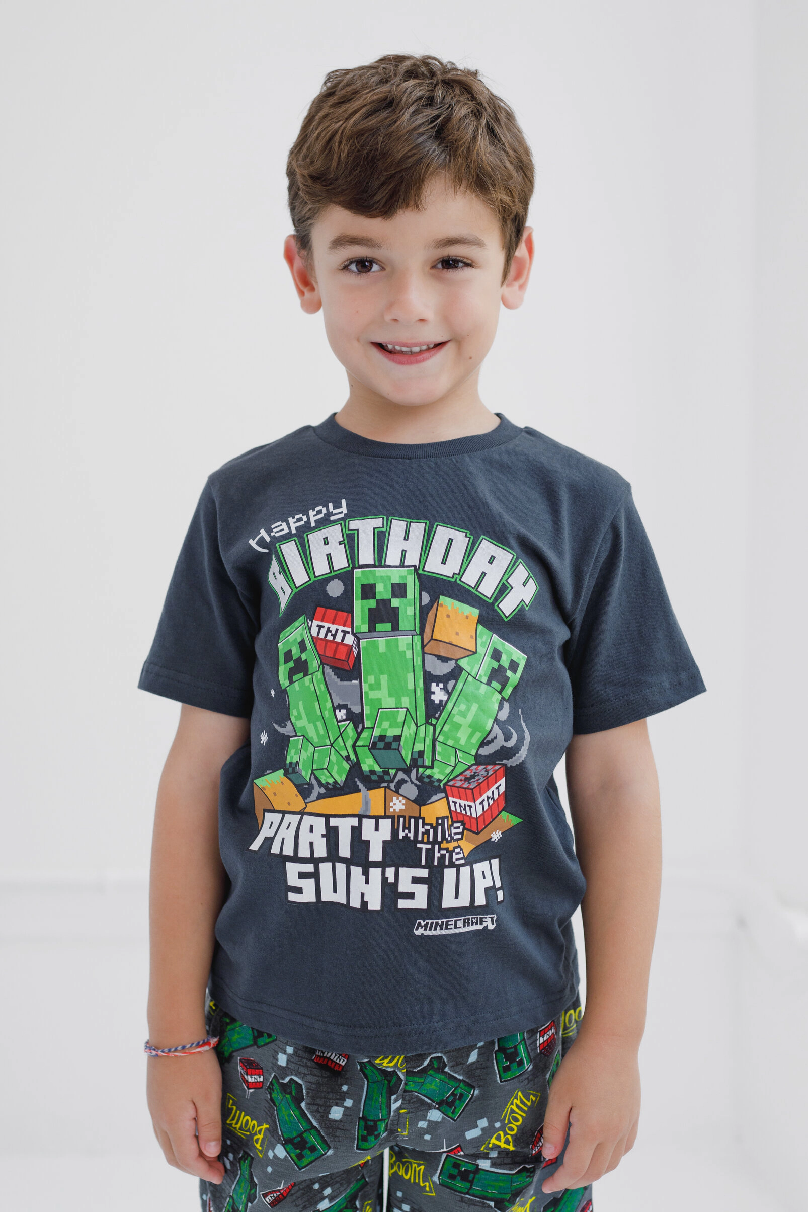Minecraft Creeper Boys' Birthday T-Shirt