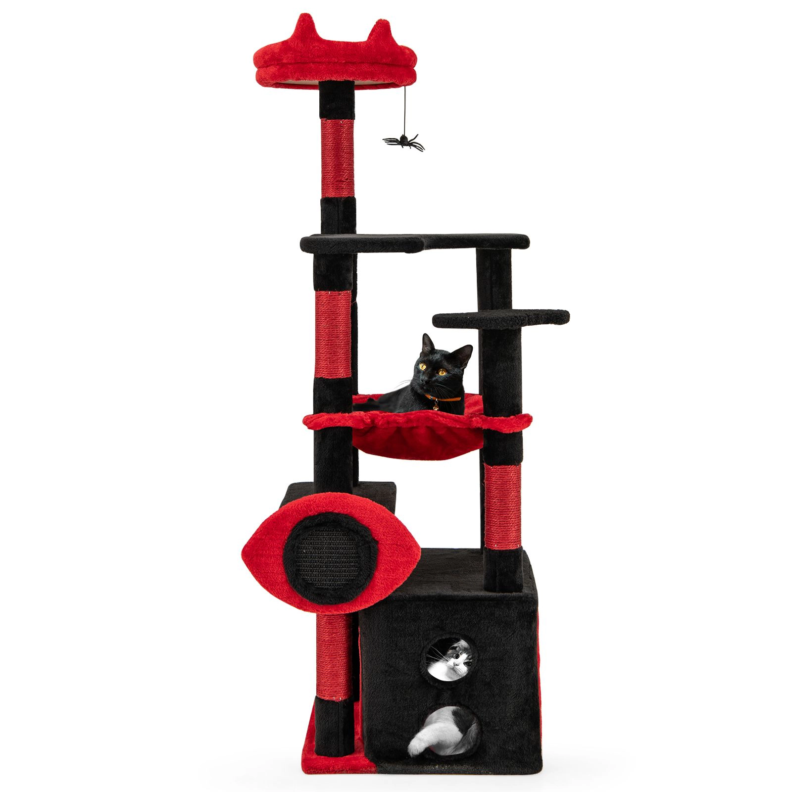 SlickBlue Gothic Cat Tower with Hammock, Condo and Scratching Post