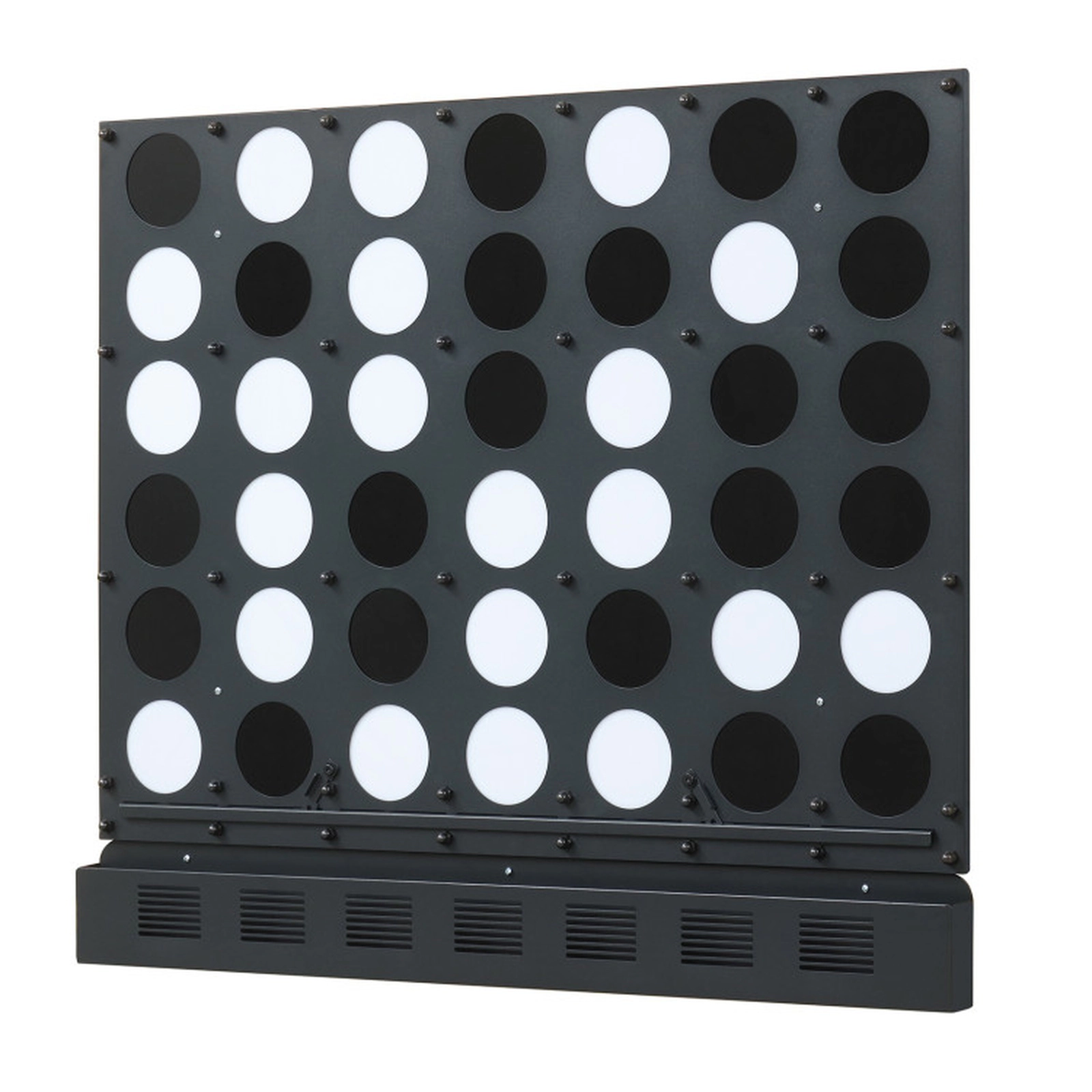 SUGIFT Wall-mounted Jumbo 4-in-a-Row Game with Acrylic Discs Wall Game Black/Walnut