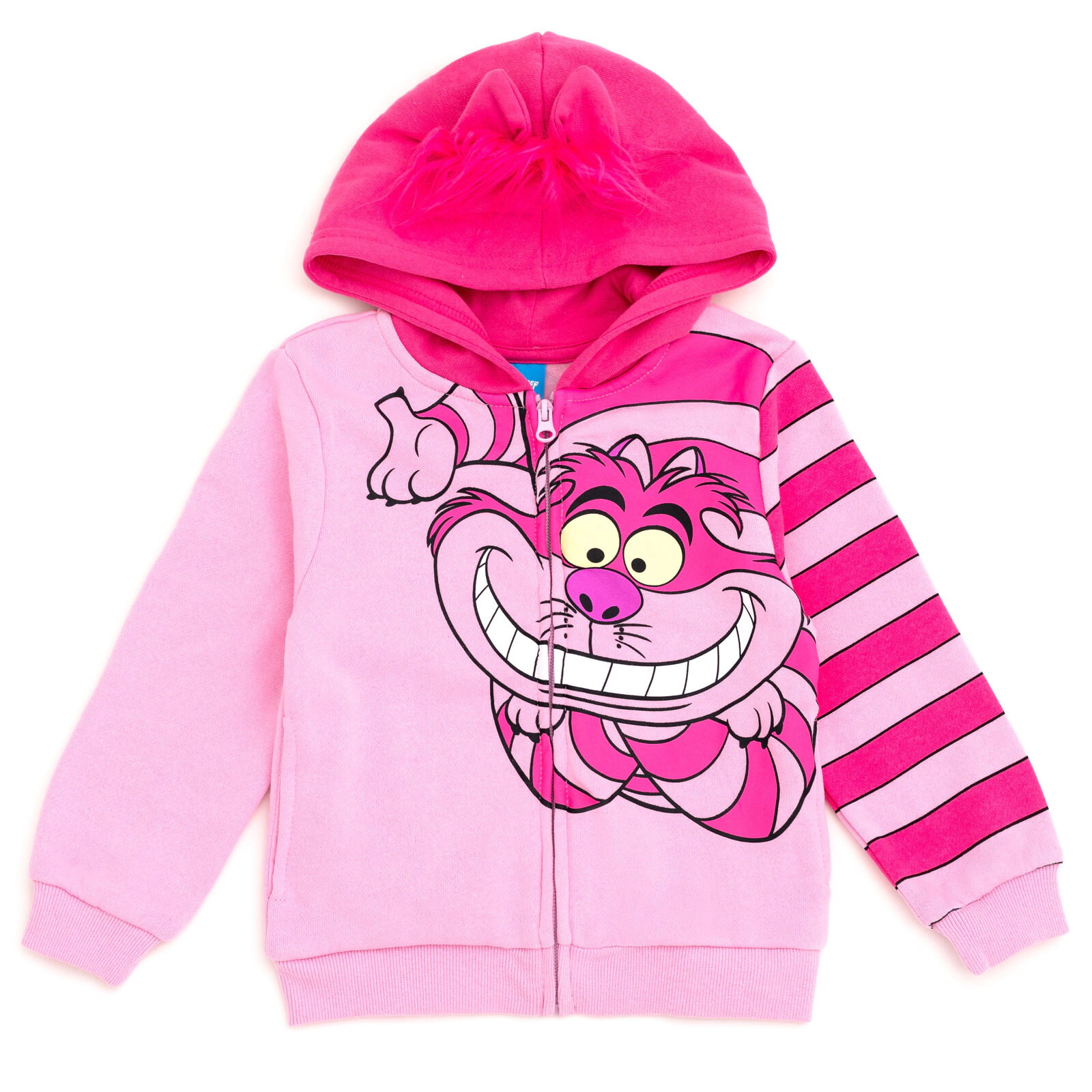 Disney Alice Wonderland Cheshire Cat Girls' Fleece Zip-Up Hoodie