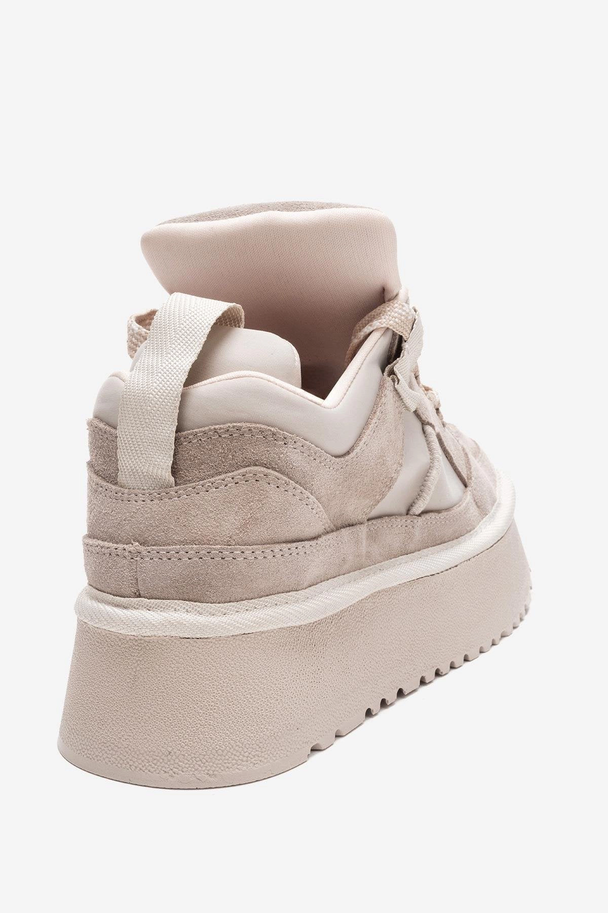 Forever & Always Womens Riven Leather Platform Sneaker
