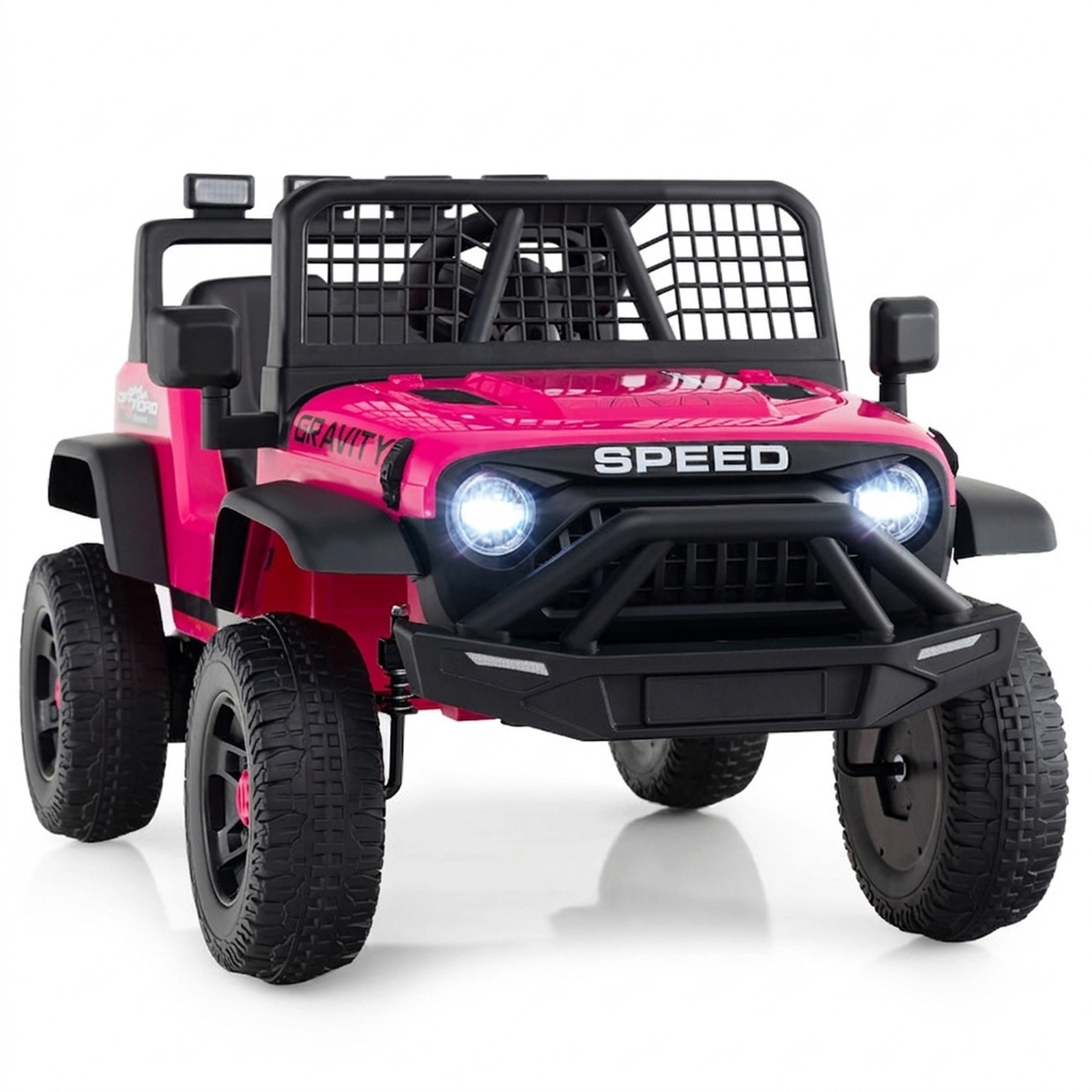SUGIFT 24V Ride On Car with Parent Remote Control 66-lb Capacity Ages 3+ 38 x 24 x 23 in with Music Pink