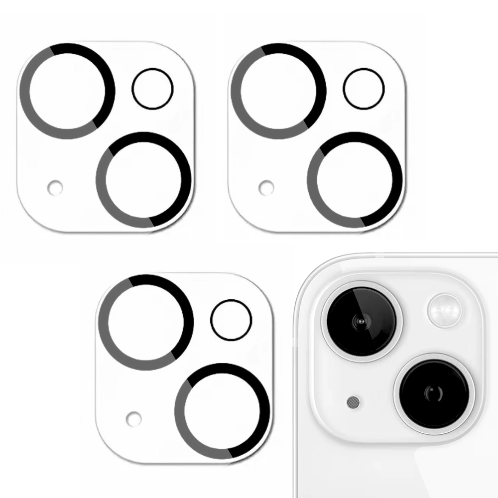 Qixxronics Camera Lens Protector for iPhone 13 Mini Camera Lens Tempered Glass Protector [Night Circle] 3PCS