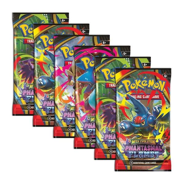 Pokémon TCG Mega Evolution—Phantasmal Flames Booster Bundle - 6 Booster Packs