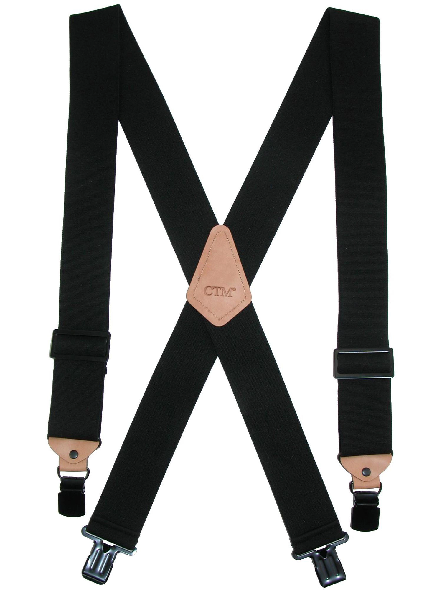 CTM Men's Heavy Duty Clip-End Work Suspenders