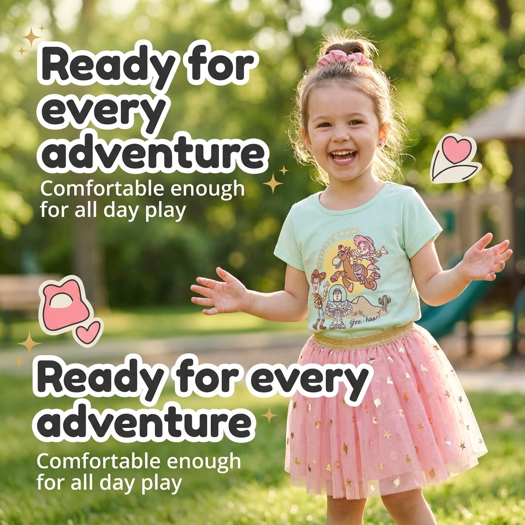 Disney Girls' T-Shirt and Tutu Skirt Set