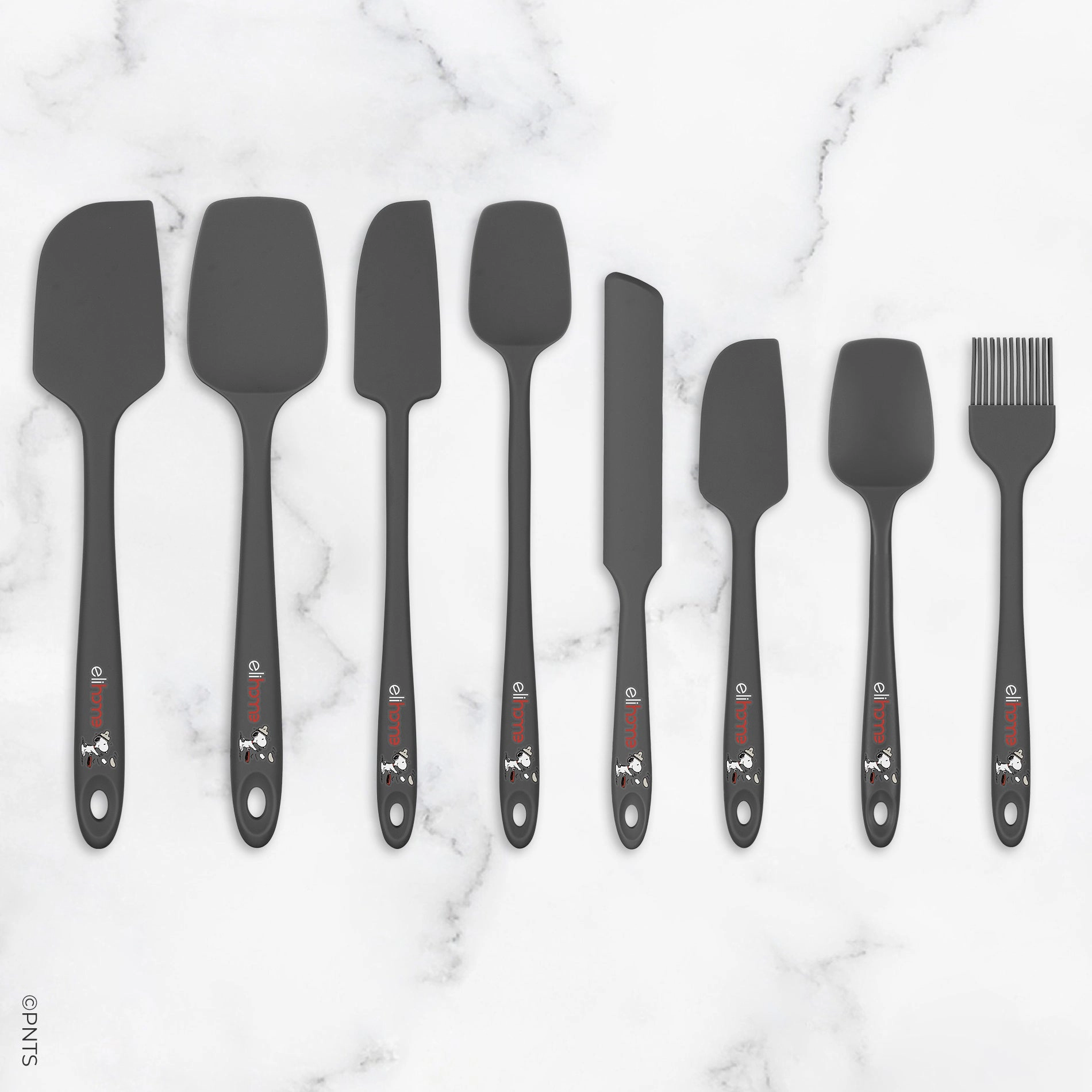 Elihome x Peanuts 8-Piece Silicone Spatula Set