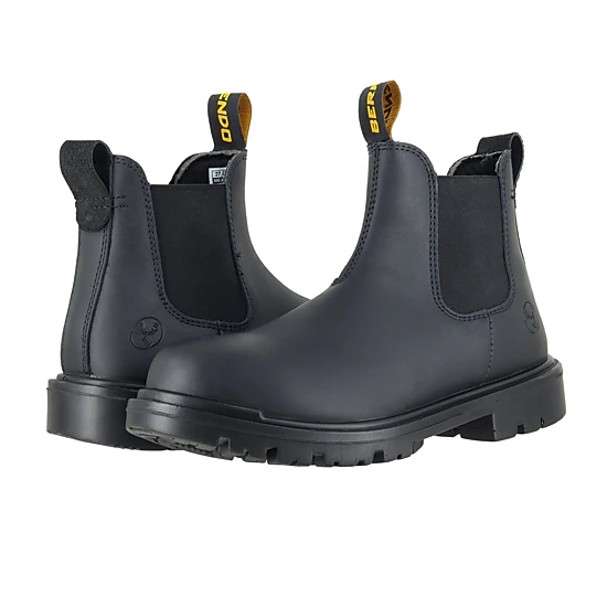 Berrendo Mens 6" Pull-On Steel Toe Work Boots, EH Rated, Oil-Slip Resistant