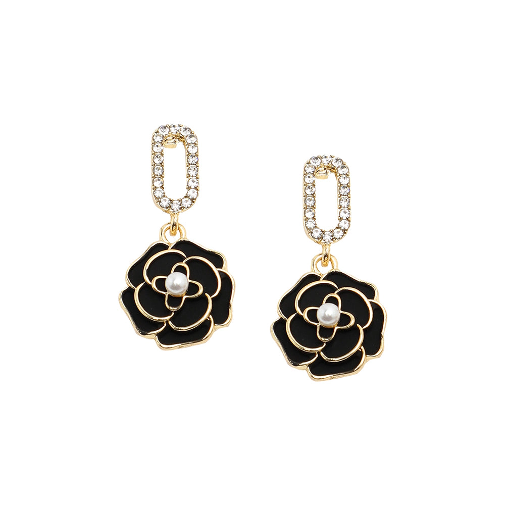 SOHI Women's Rose Drop Earrings