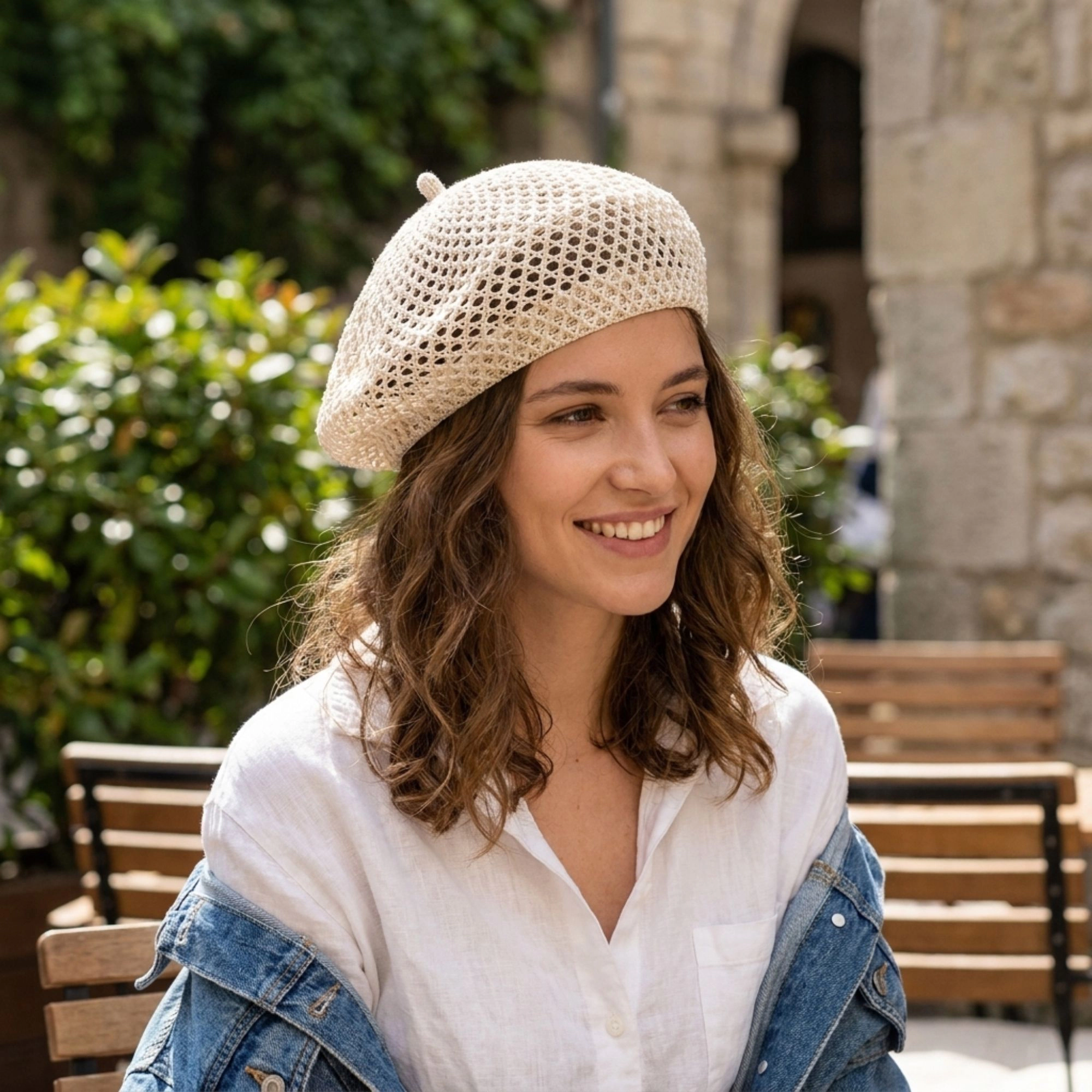 Anna-Kaci Women's Open Knit Beret Hat with Soft Slouchy Shape