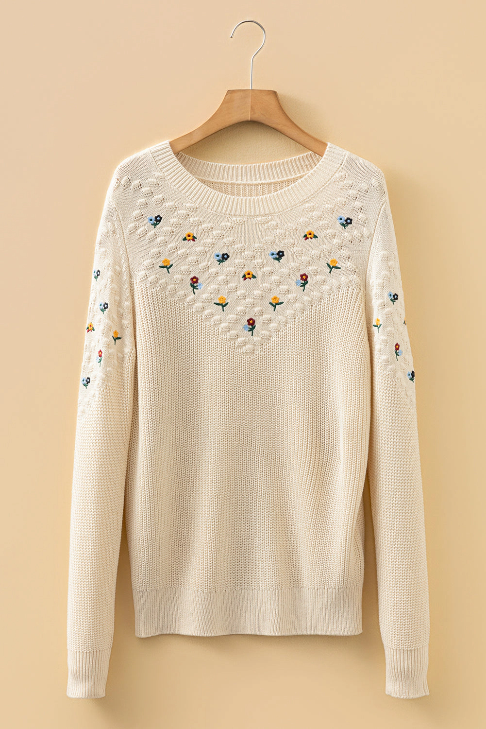 Threaded Pear Women's Paula Embroidered Detail Casual Sweater