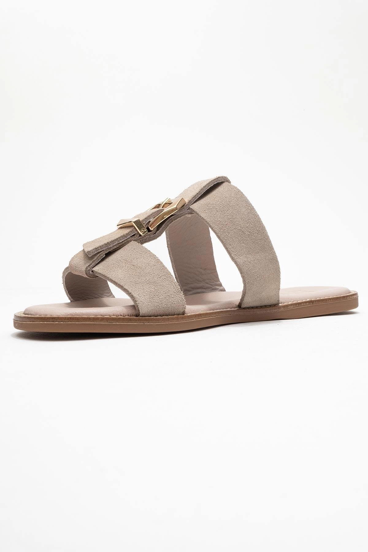 Forever & Always Womens Sveta Leather Buckled Sandals