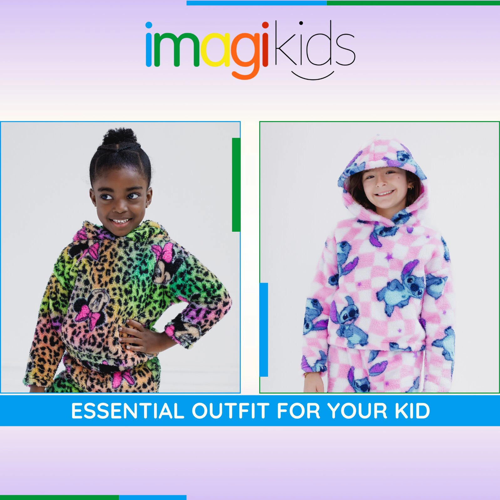 Disney Minnie Mouse Girls' Fleece 2-Piece Hoodie and Pants Set