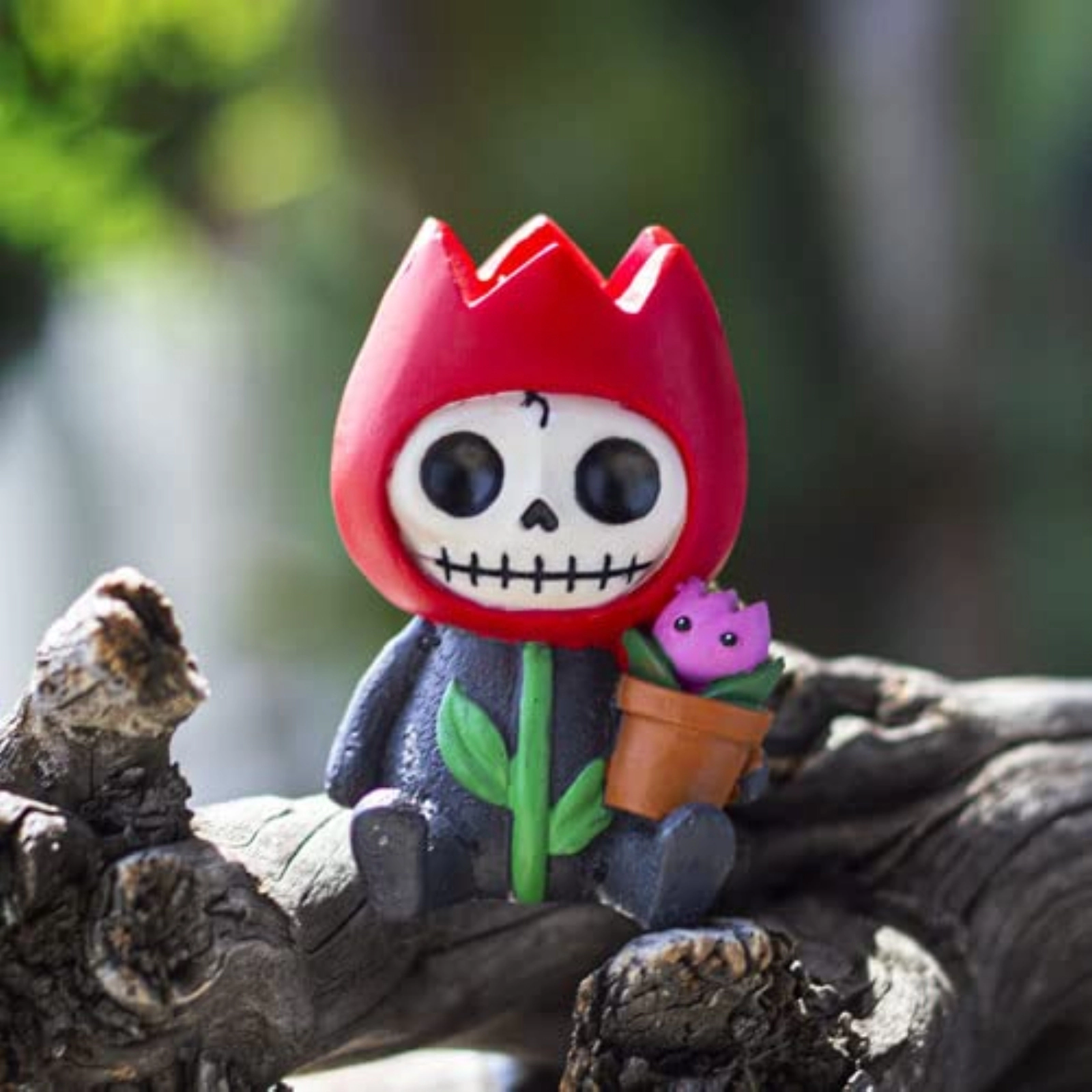 Pacific Giftware Furrybones Tully Skeleton in Flower Costume Figurine