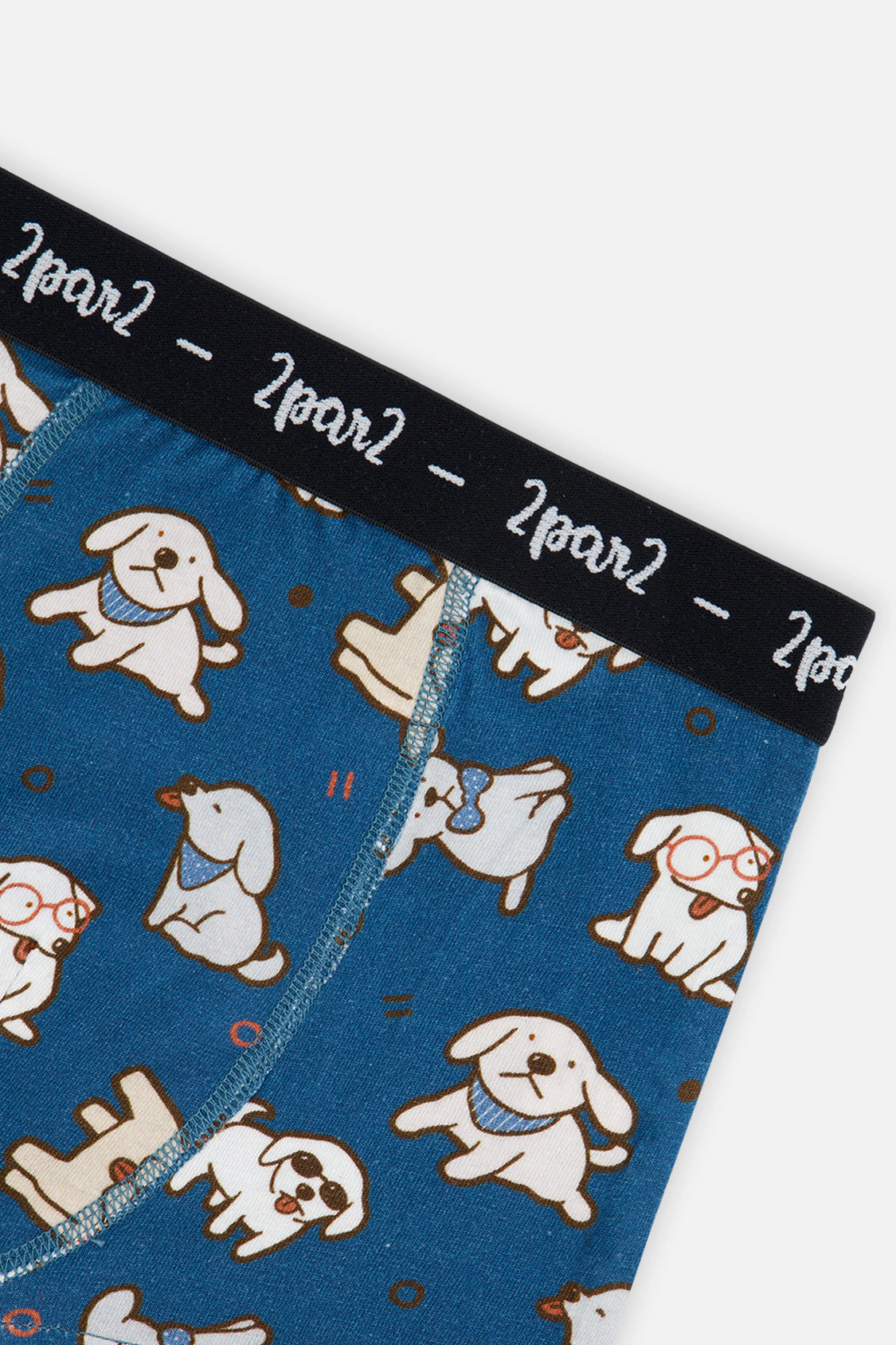 Deux par Boys Elk, Dog and Dinosaur Print Boxer Pack of 3 with Elastic Waistbands