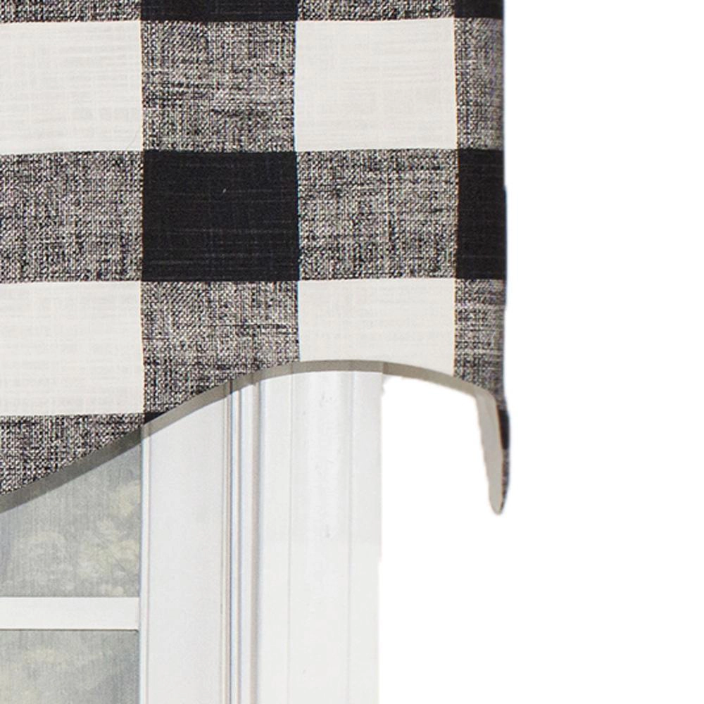 Grande Check Regal Style 3" Rod Pocket Valance 50" x 17" by RLF Home