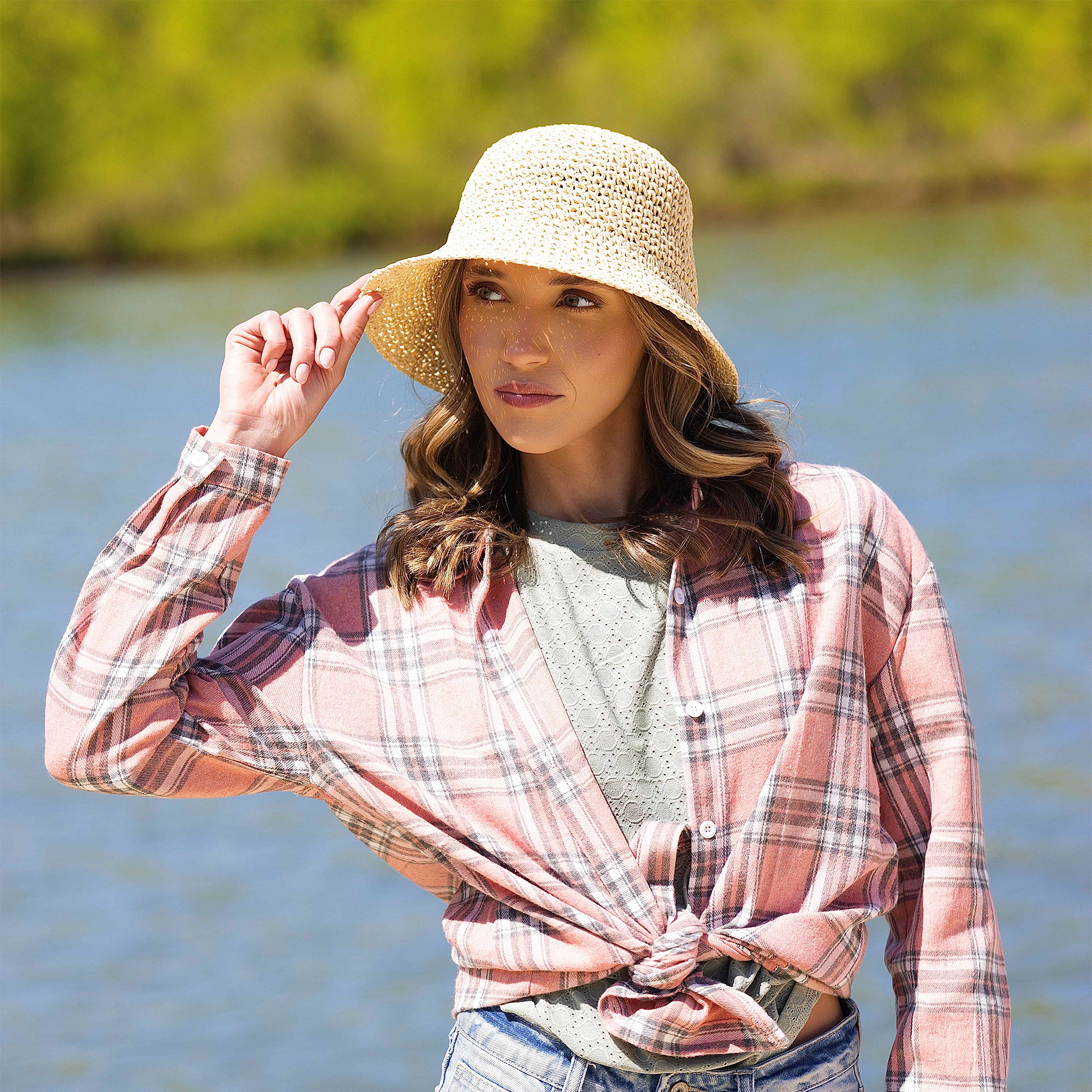KANUT SPORTS Moriah Women’s Crochet Paper Bucket Sun Hat