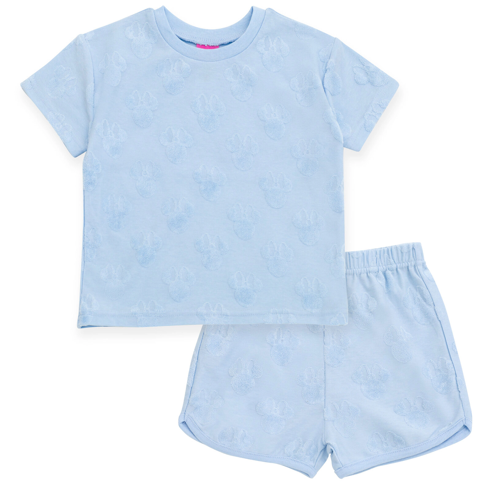 Disney Minnie Mouse Girls' Loop Terry T-Shirt and Shorts Set