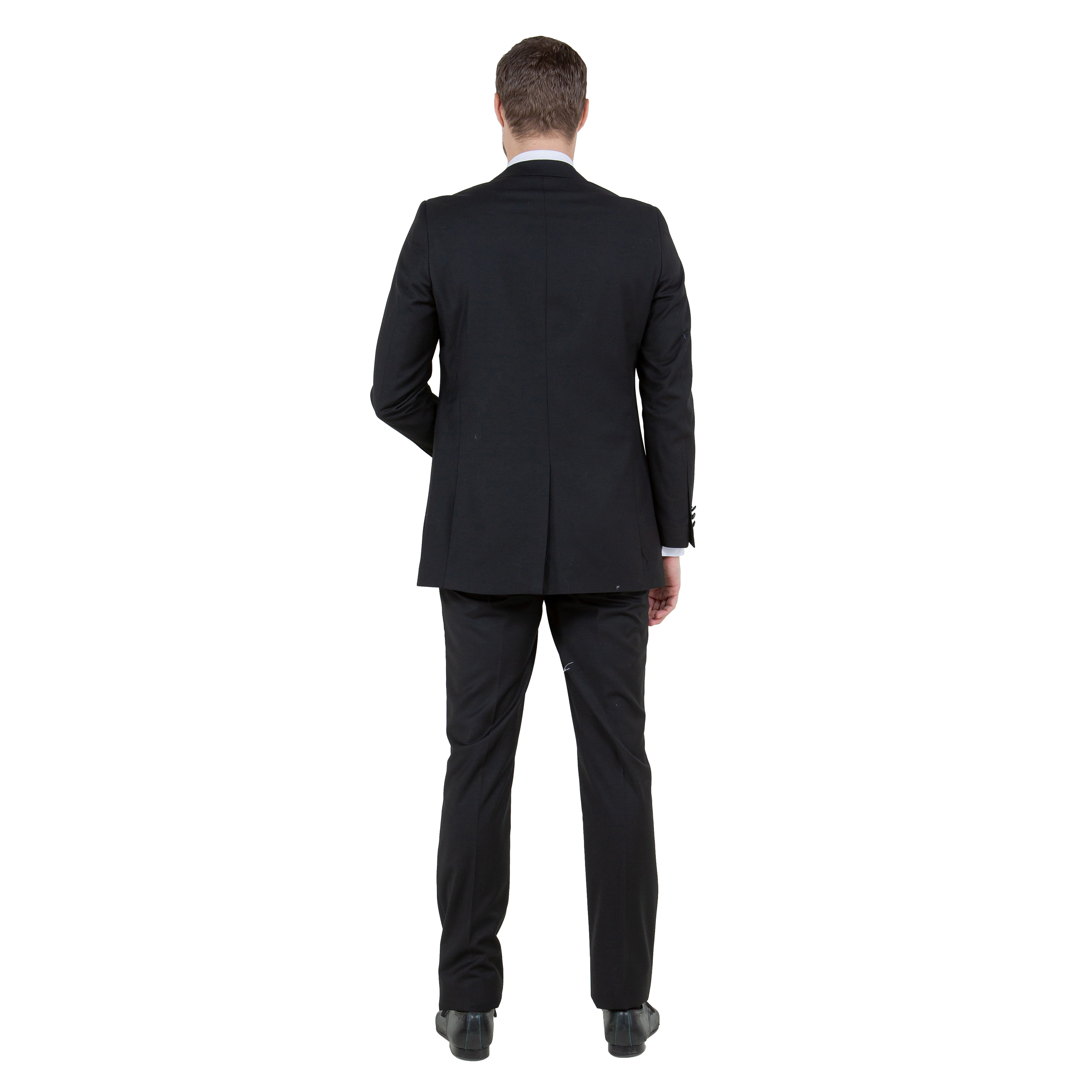 Bryan Michaels Mens Slim Fit Satin Peak Lapel 2 Piece Tuxedo Set