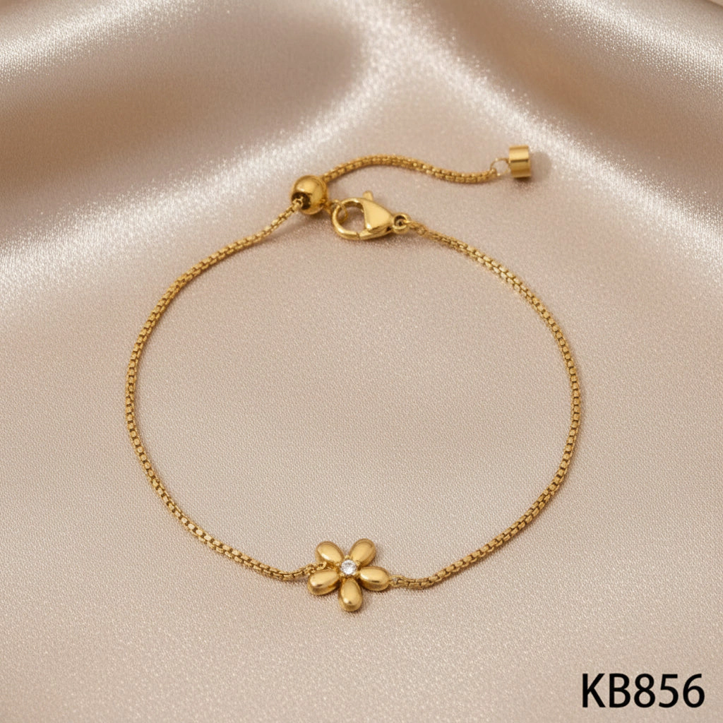 DressAtR Women's Flower 18K Gold Plated Jewelry Set