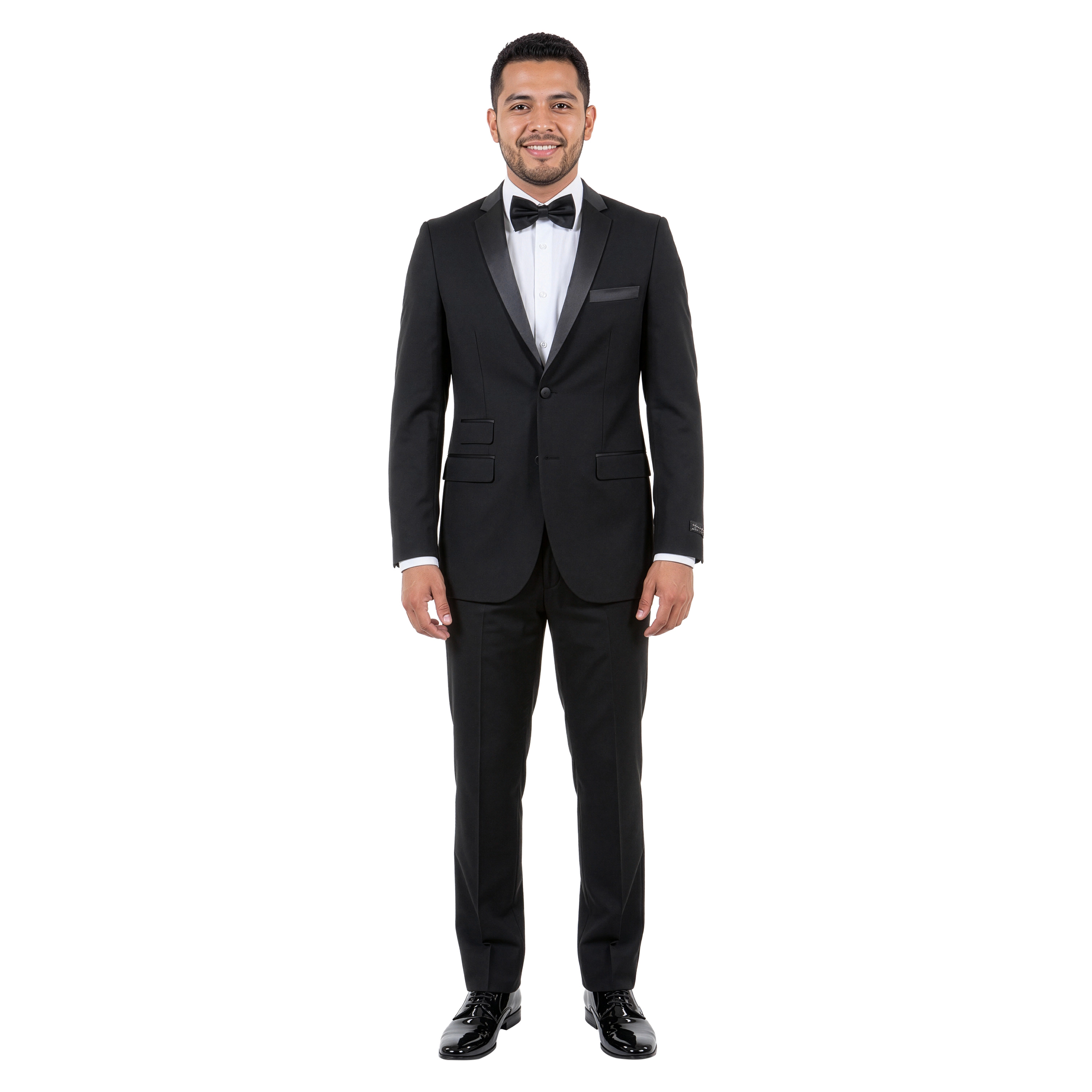 Tazzio Mens Slim Fit Satin Notch Lapel Tuxedo Jacket