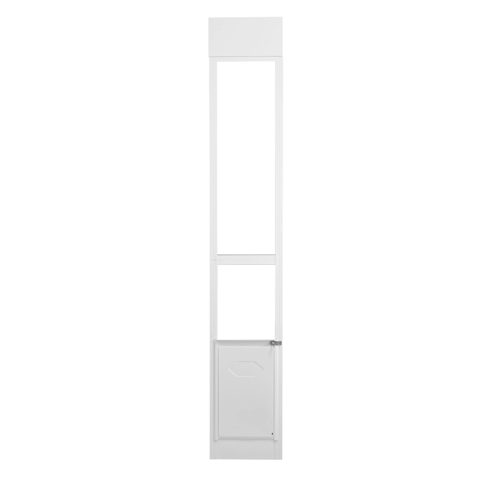 HONGGE Sliding Glass Dog Door for Medium Dogs, 10x16 Inch Flap, Aluminum Frame, Tempered Glass Window, Lock