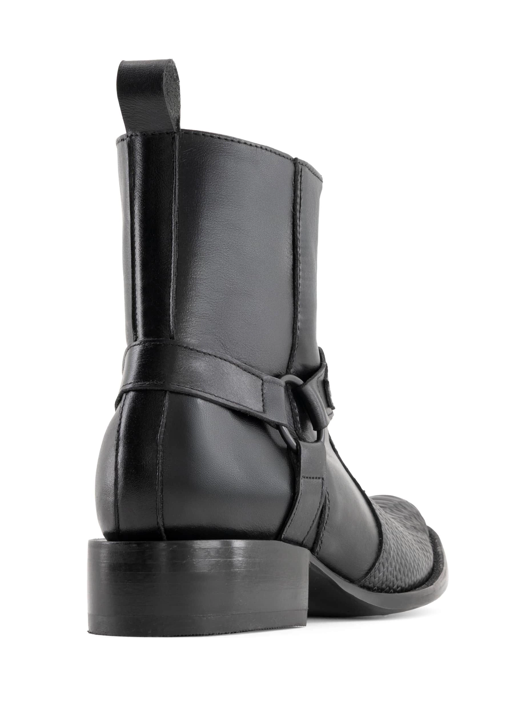 Forastero Mens Leather Slip-On Boots